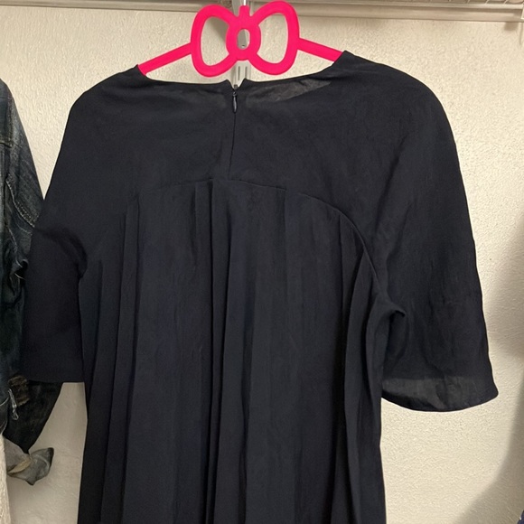 Navy short sleeve blouse - Picture 6 of 6